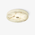 Ciphayra Minimalist Alabaster Round Flushmount Ceiling Light