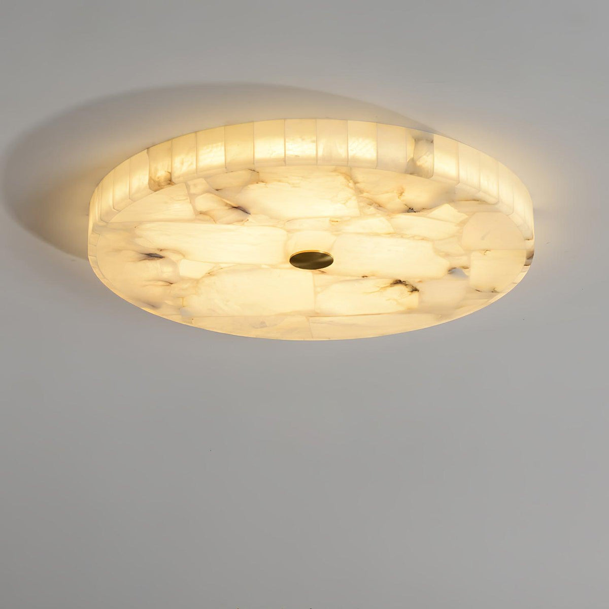 Kristy Round Alabaster Ceiling Lamp - Letslighting