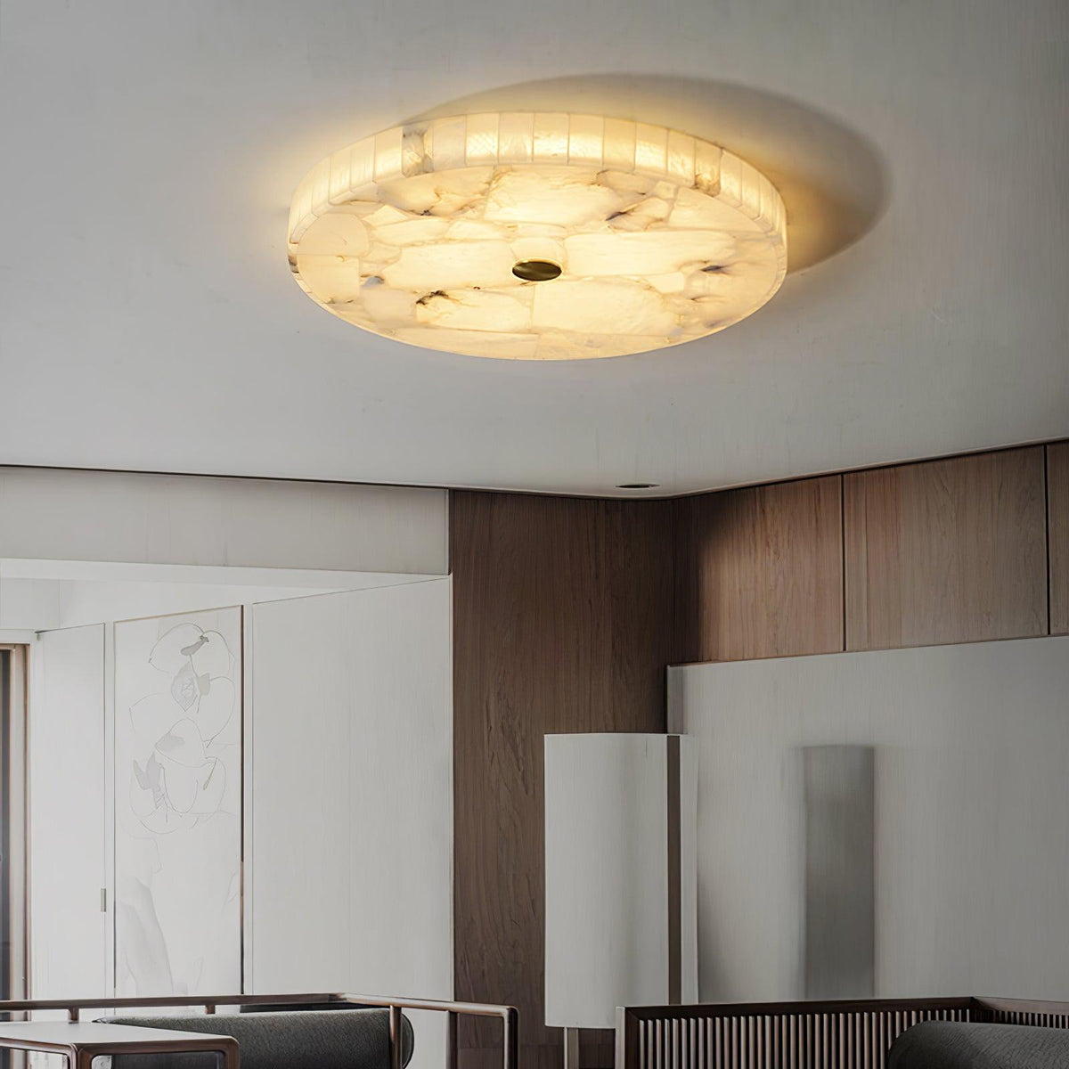 Kristy Round Alabaster Ceiling Lamp - image 22