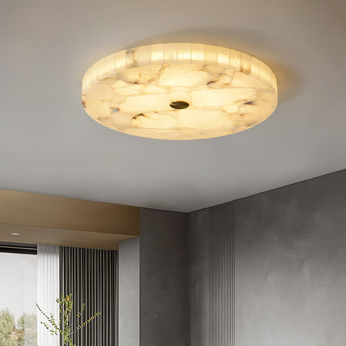 Kristy Round Alabaster Ceiling Lamp - image 26
