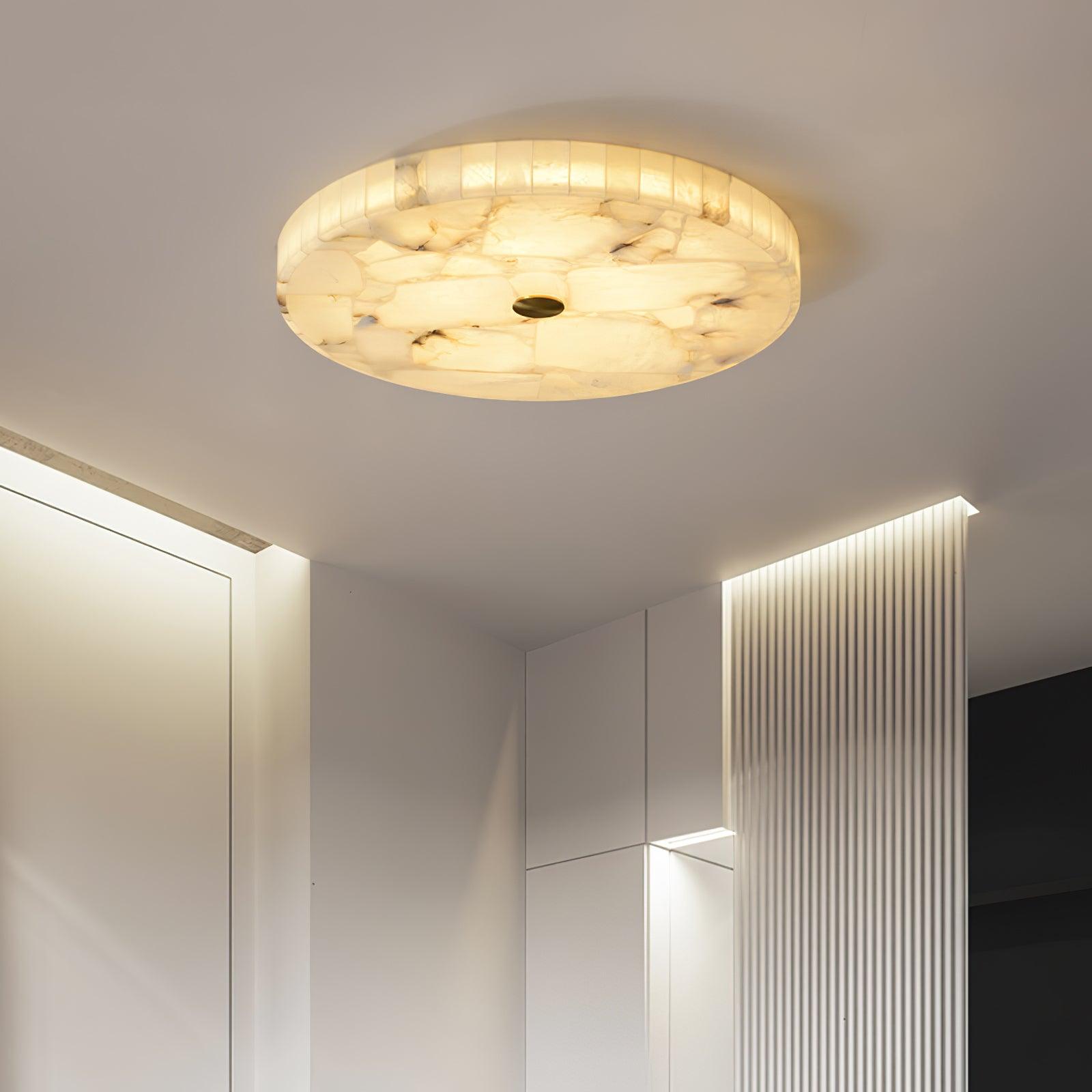 Kristy Round Alabaster Ceiling Lamp - image 4