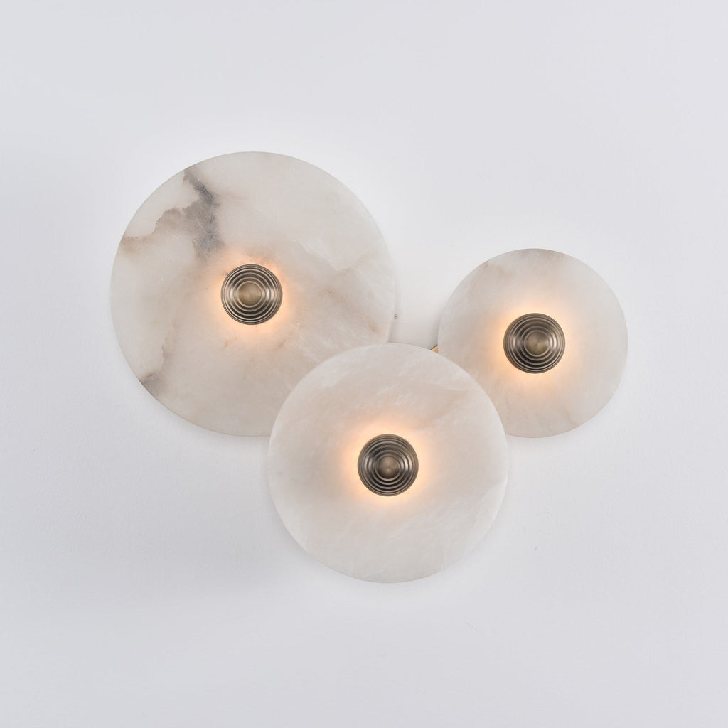 Selene Minimalist Alabaster Ceiling Light