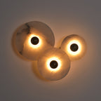Selene Minimalist Alabaster Ceiling Light