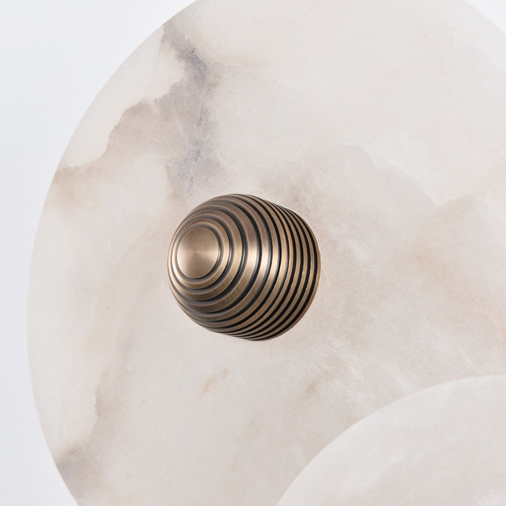 Selene Minimalist Alabaster Ceiling Light