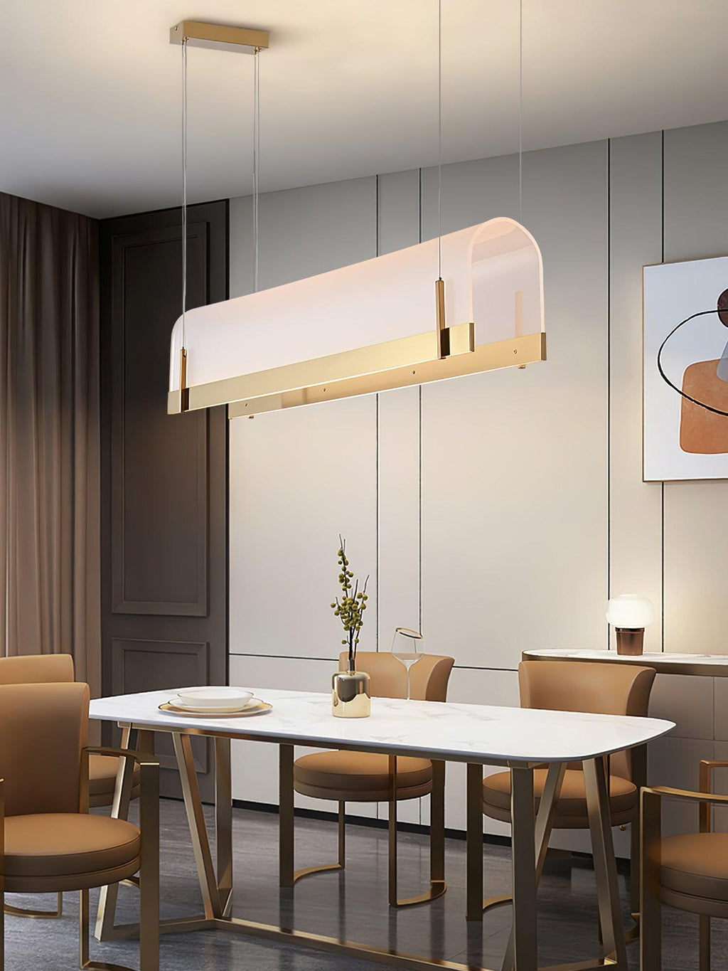 Cevinen Linear Gold Pendant Light