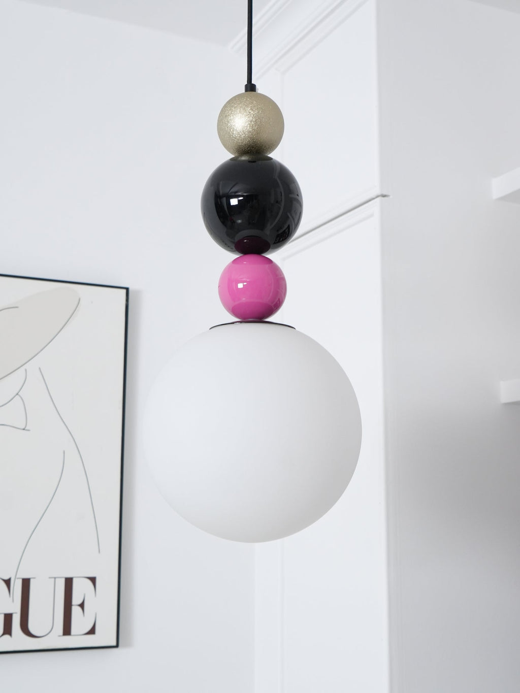 Eshaisra Nordic Art Round Balls Stacking Glass Pendant Lamp