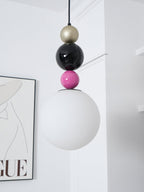 Eshaisra Nordic Art Round Balls Stacking Glass Pendant Lamp