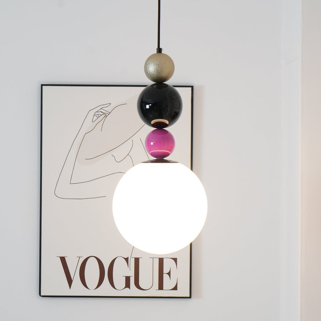 Eshaisra Nordic Art Round Balls Stacking Glass Pendant Lamp