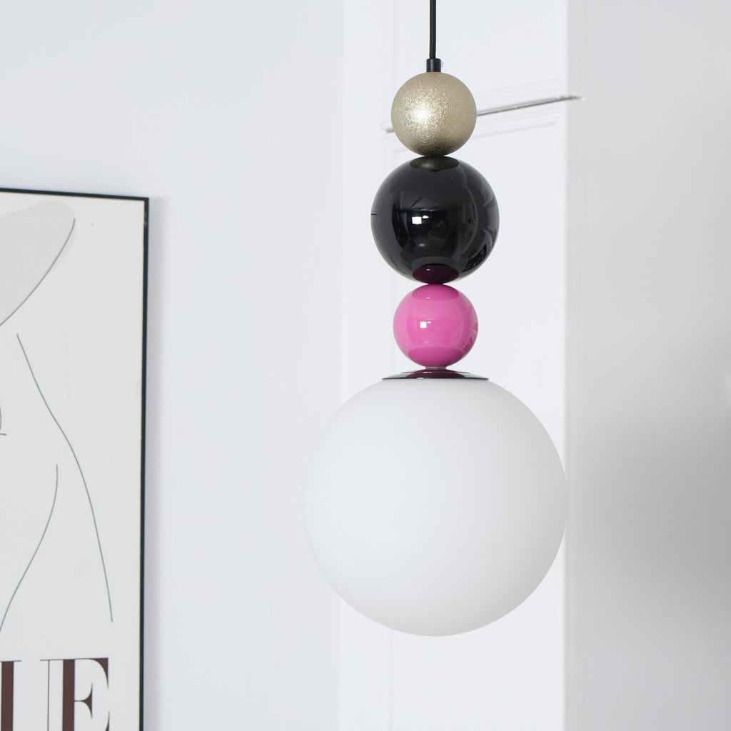 Eshaisra Nordic Art Round Balls Stacking Glass Pendant Lamp