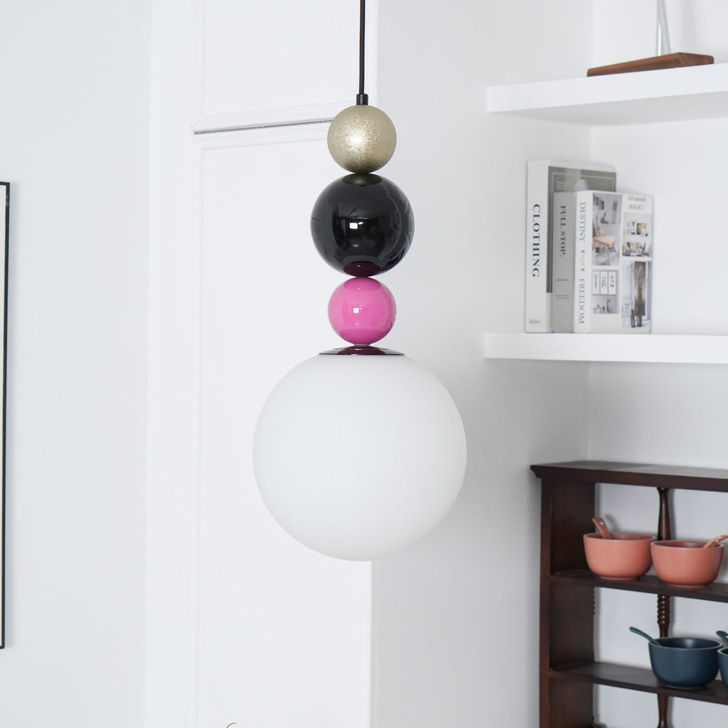 Eshaisra Nordic Art Round Balls Stacking Glass Pendant Lamp