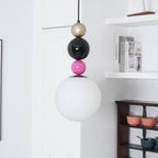 Eshaisra Nordic Art Round Balls Stacking Glass Pendant Lamp