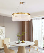 Lustra Chandelier Round Halo Crystal