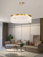 Lustra Chandelier Round Halo Crystal