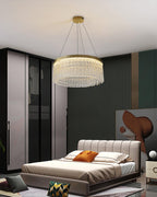 Lustra Chandelier Round Halo Crystal