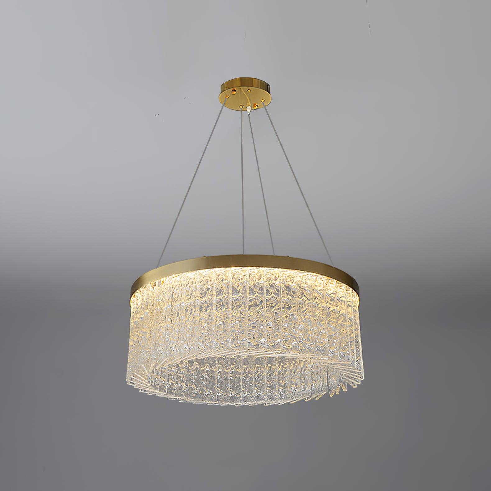 Lustra Chandelier Round Halo Crystal