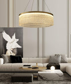 Lustra Chandelier Round Halo Crystal