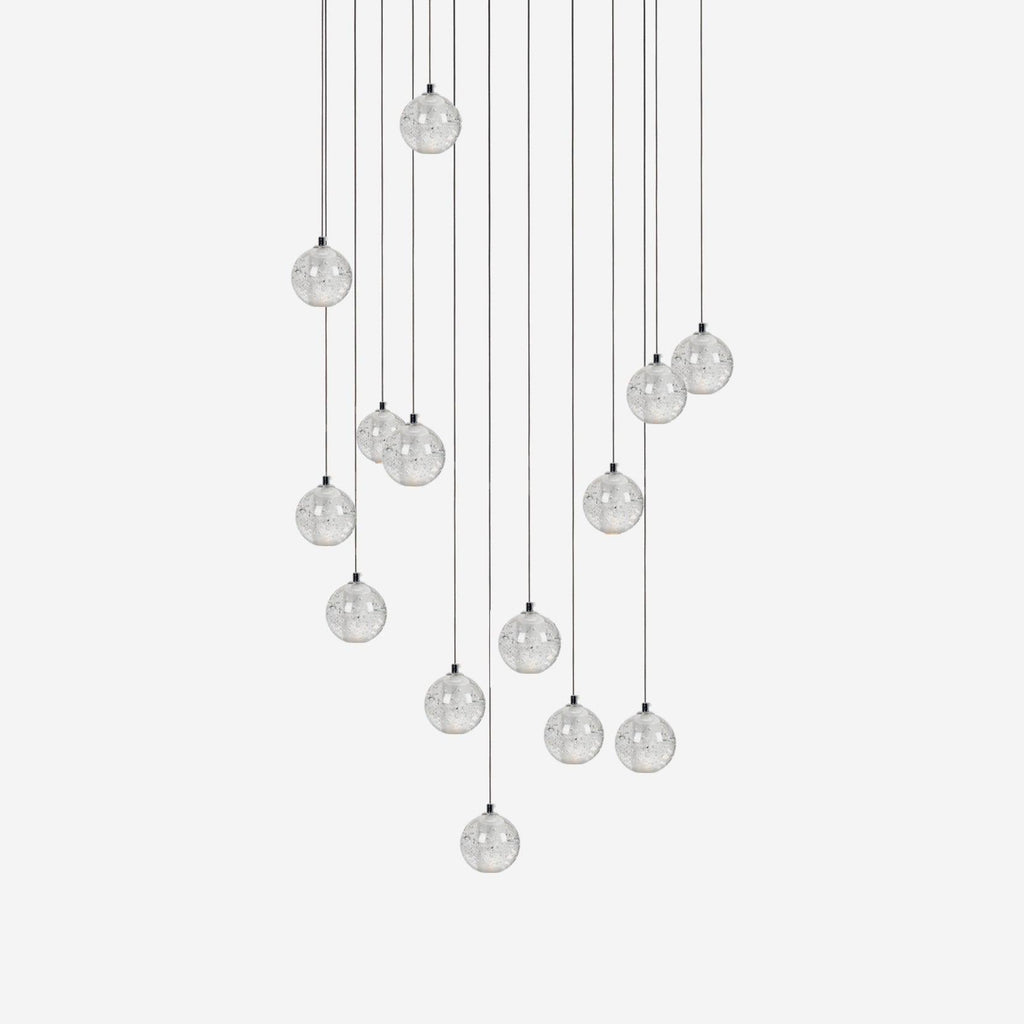 Round Chandelier Hanging Cluster Crystal Drop