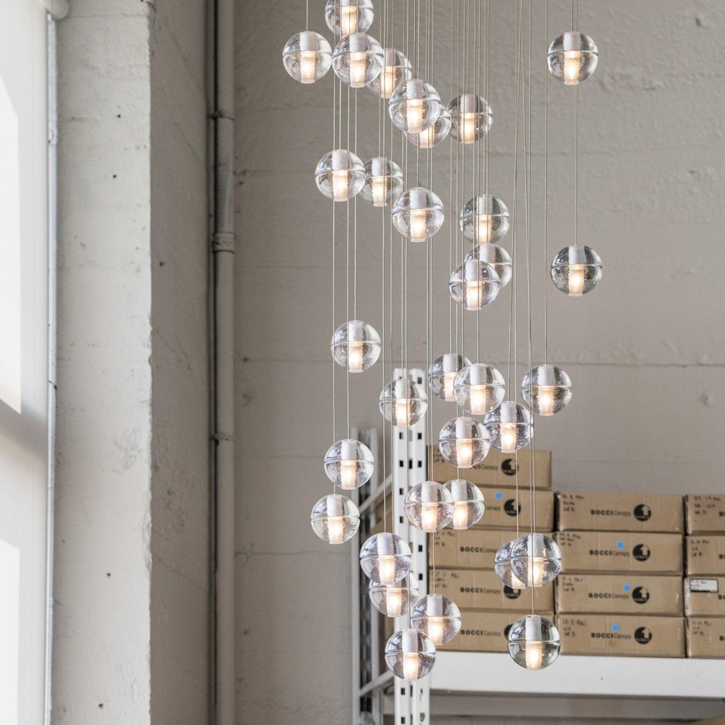 Round Chandelier Hanging Cluster Crystal Drop