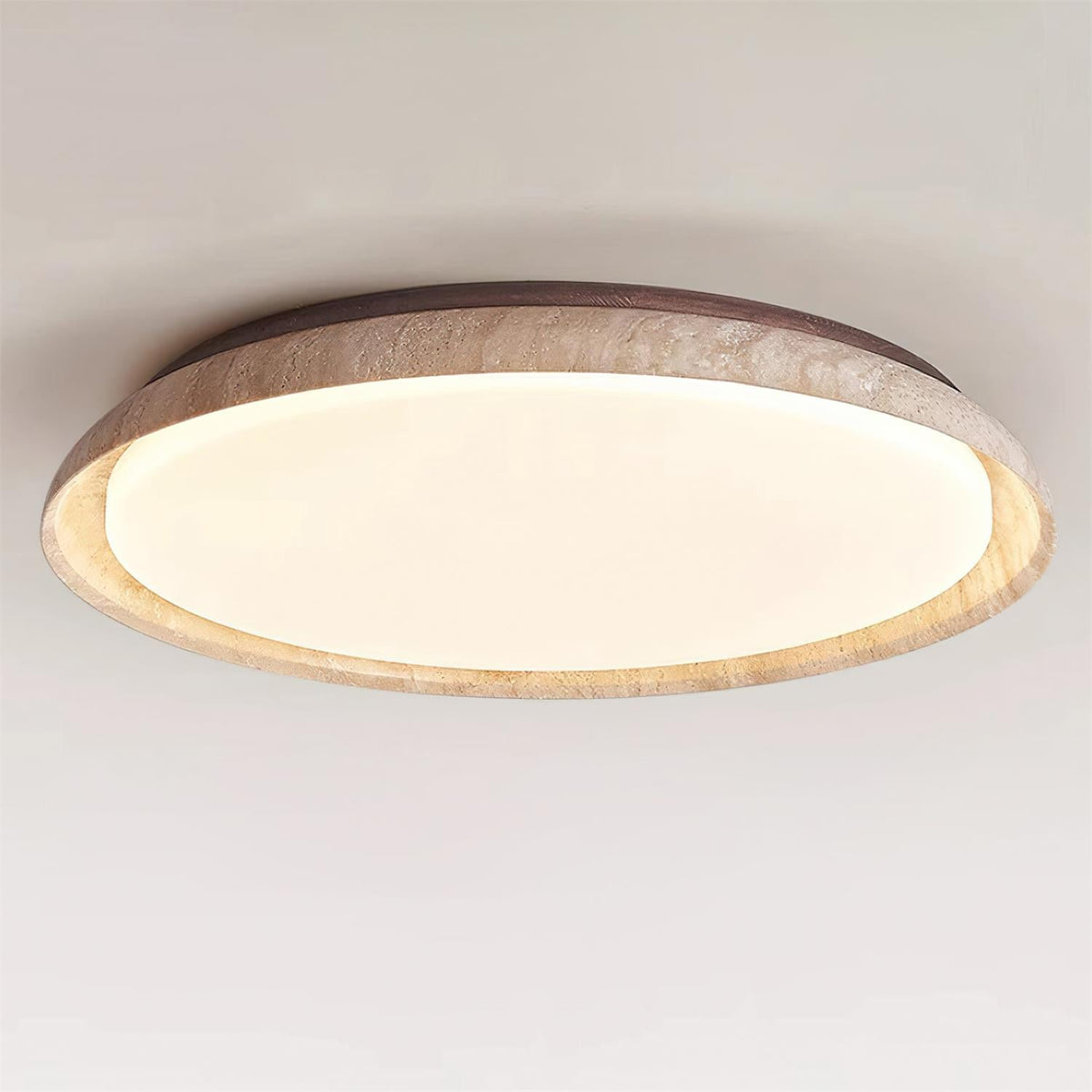 Halo Round Travertine Ceiling Light - image 2