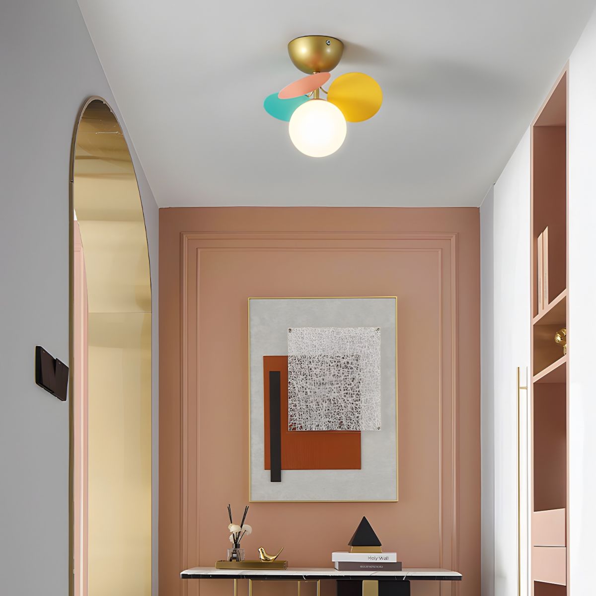 Solara Ceiling Lamp Round Macaron with Pastel Colors