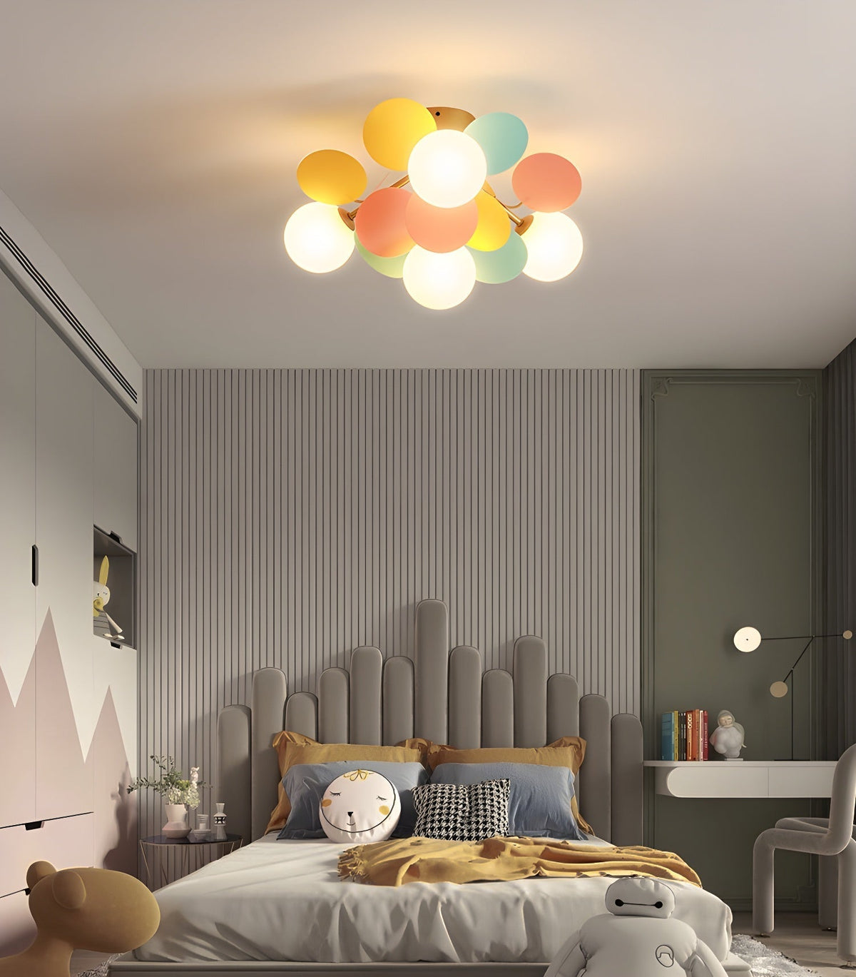 Solara Ceiling Lamp Round Macaron with Pastel Colors