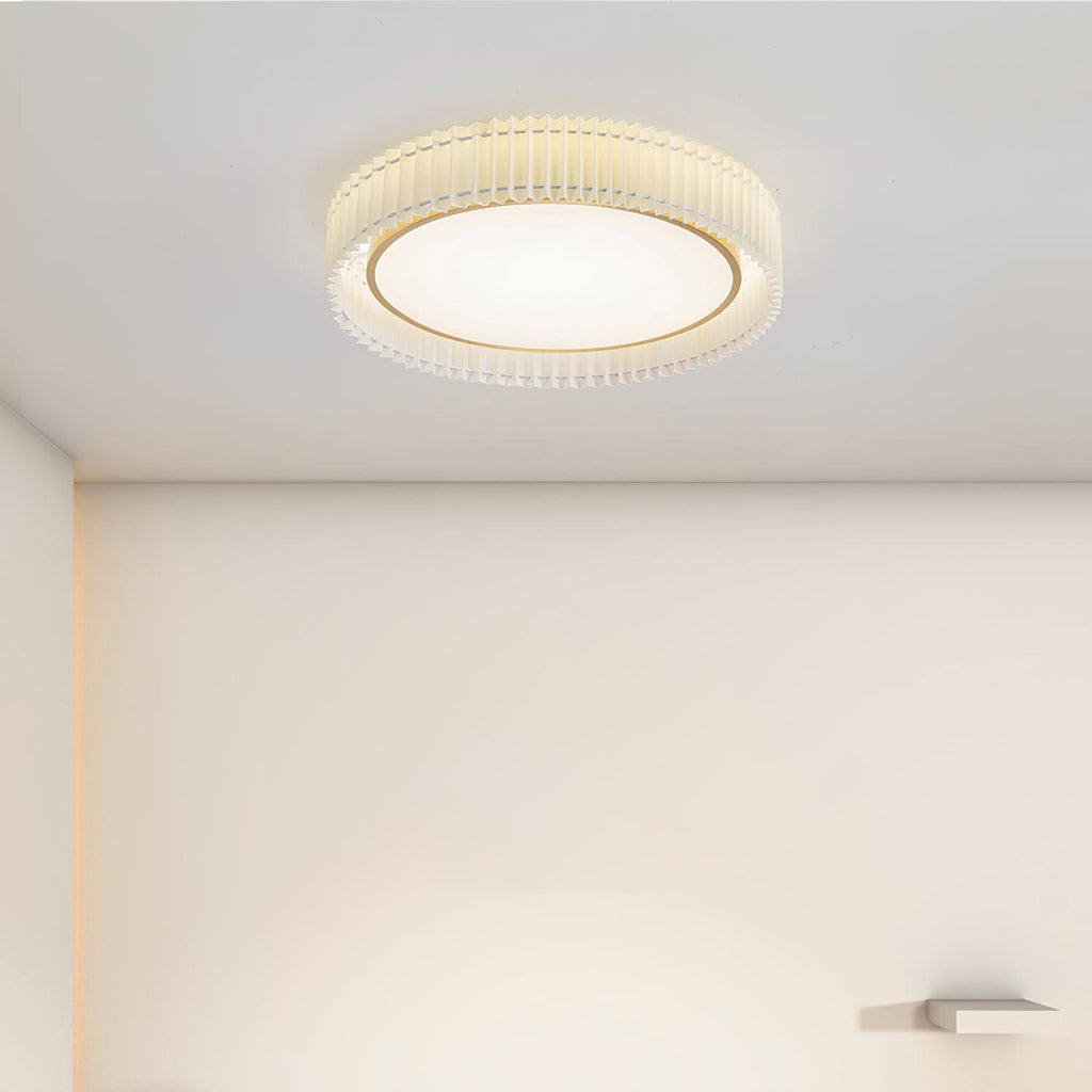 Corinila Round Pleated Fabric Ceiling Lamp