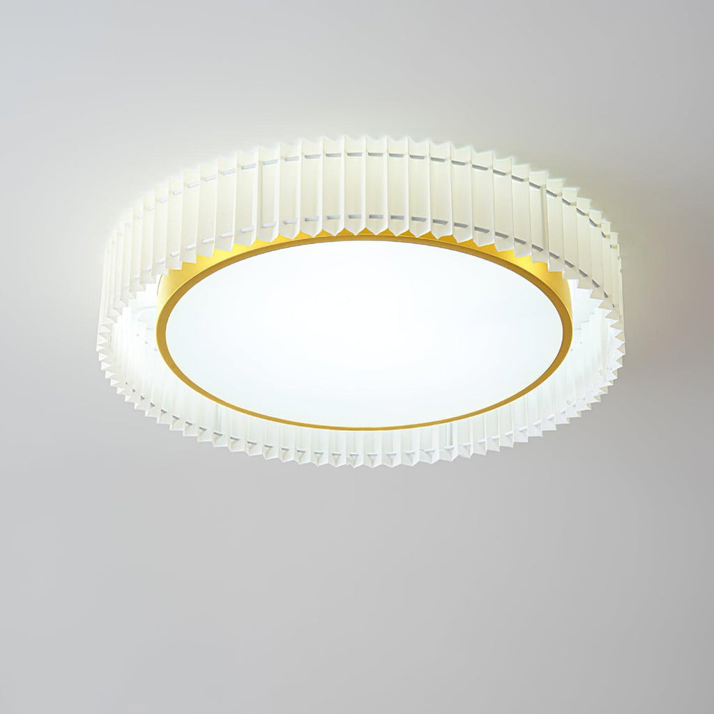 Corinila Round Pleated Fabric Ceiling Lamp