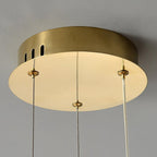 Lustra Chandelier Round Ring Crystal Gold LED