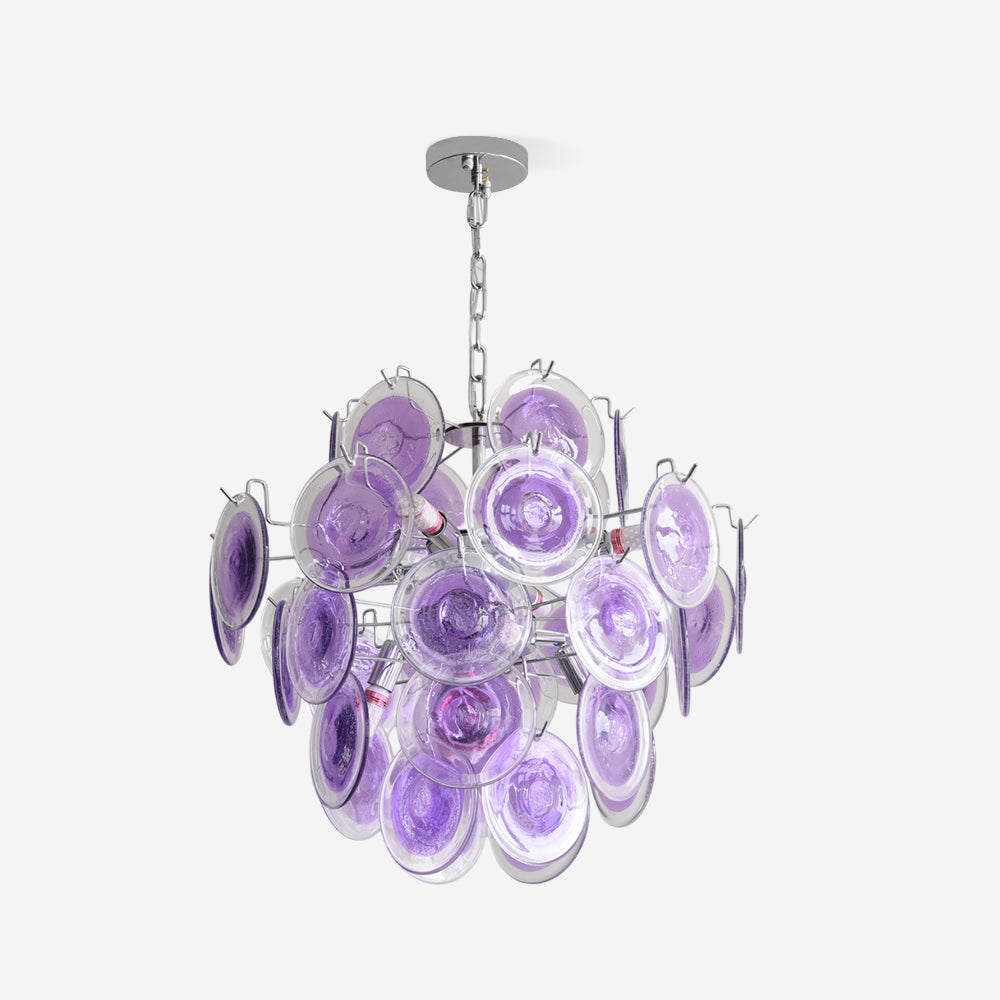 Rovigo Chandelier Handblown Glass Disc Sphere