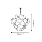 Rovigo Chandelier Handblown Glass Disc Sphere