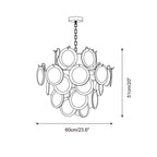Rovigo Chandelier Handblown Glass Disc Sphere
