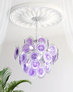 Rovigo Chandelier Handblown Glass Disc Sphere