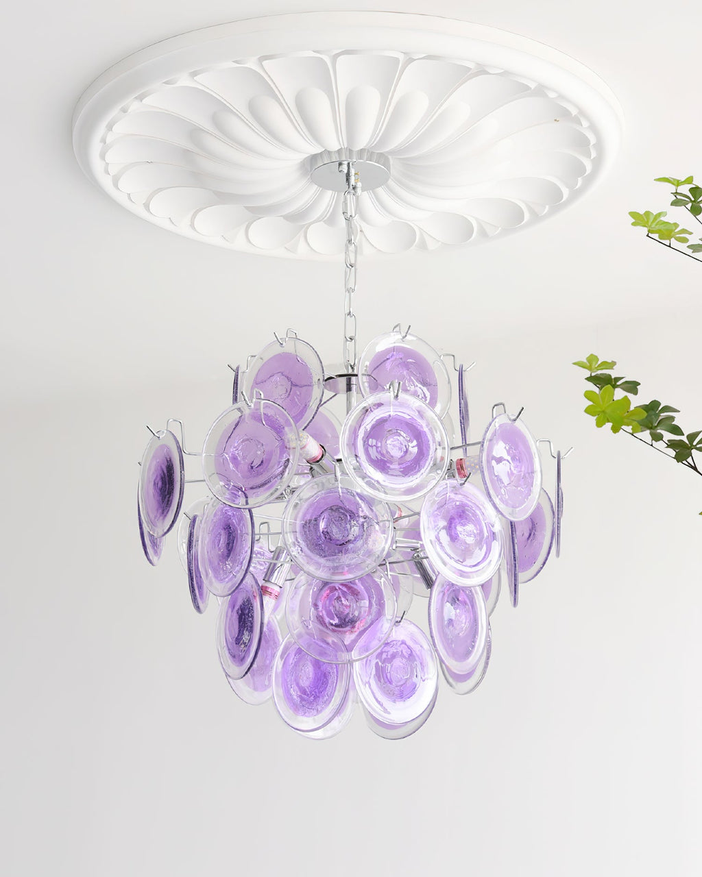 Rovigo Chandelier Handblown Glass Disc Sphere