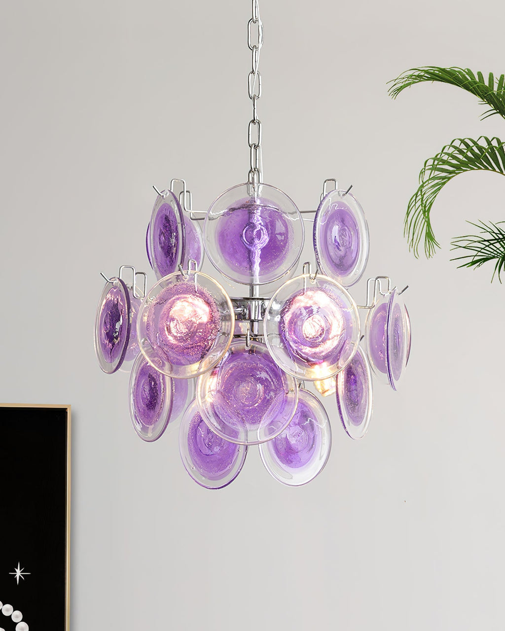 Rovigo Chandelier Handblown Glass Disc Sphere