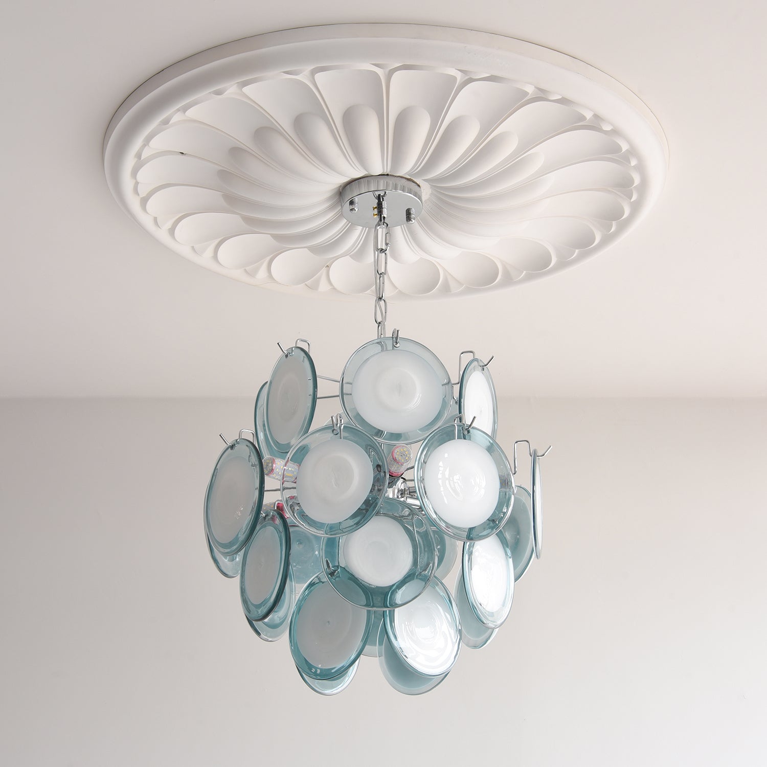 Rovigo Chandelier Handblown Glass Disc Sphere