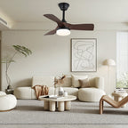 Orlen Minimalist Wood Ceiling Fan Light