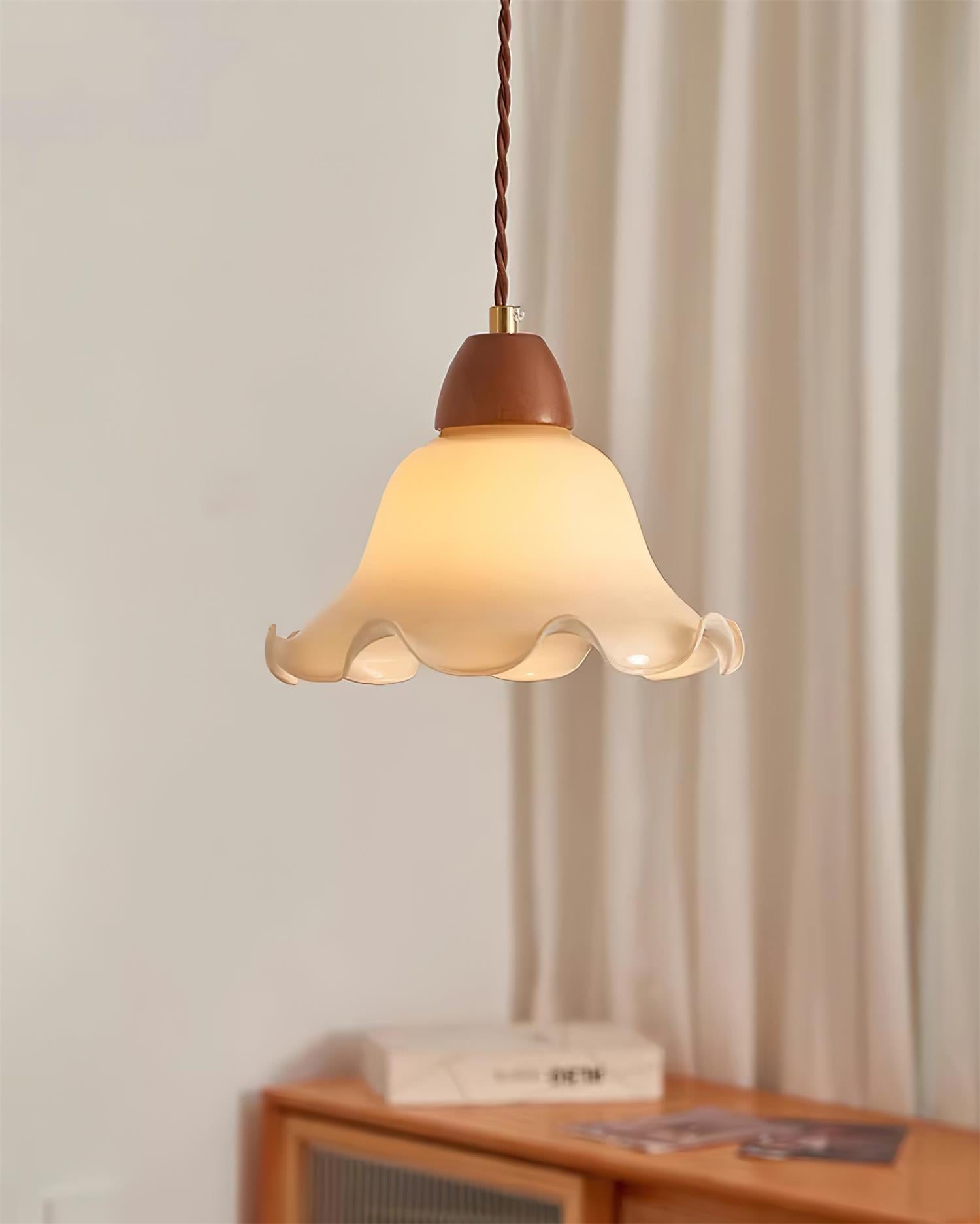 Glyna Wavy Glass Pendant Light