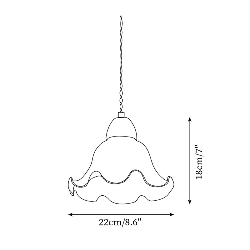 Glyna Wavy Glass Pendant Light