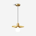 Rozeta Pendant Light Brass Pleated Modern
