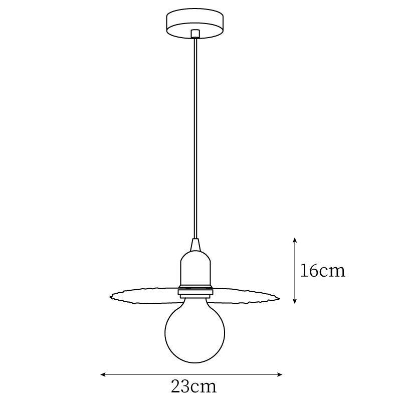 Rozeta Pendant Light Brass Pleated Modern