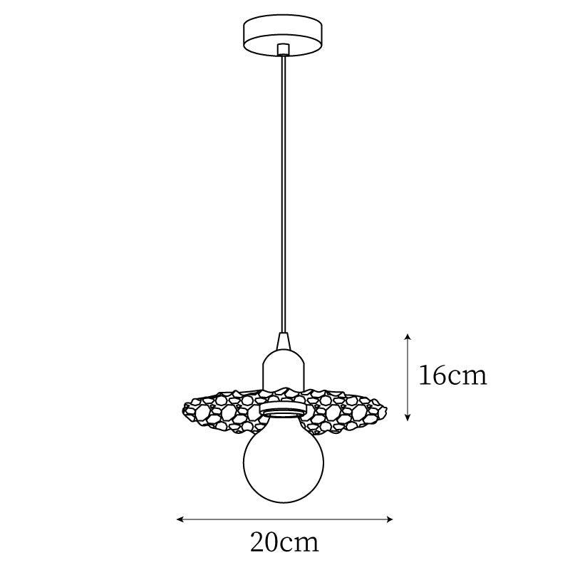 Rozeta Pendant Light Brass Pleated Modern