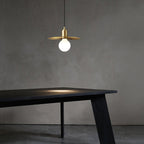 Rozeta Pendant Light Brass Pleated Modern