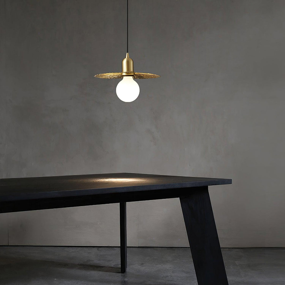 Rozeta Pendant Light Brass Pleated Modern