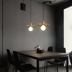 Rozeta Pendant Light Brass Pleated Modern