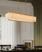Ruben Chandelier Alabaster Rectangular Luxe