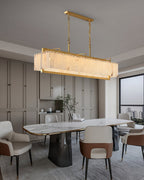 Ruben Chandelier Alabaster Rectangular Luxe