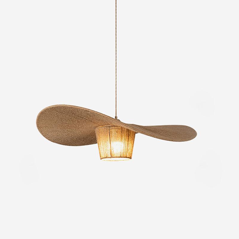 Rustic Pendant Lamp Hat Hemp