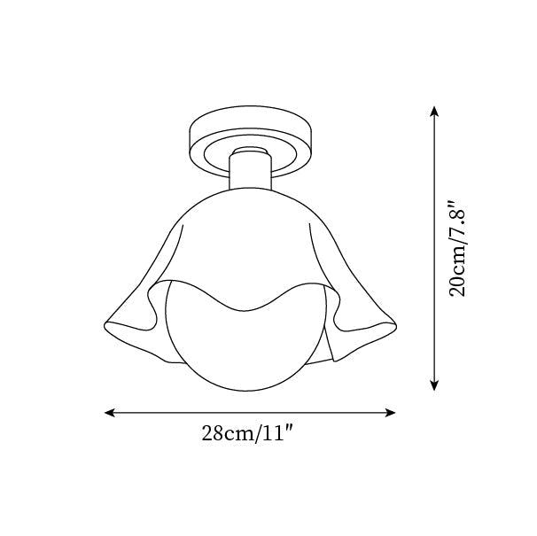 Petalia Semi-Flush Mount Ceiling Light