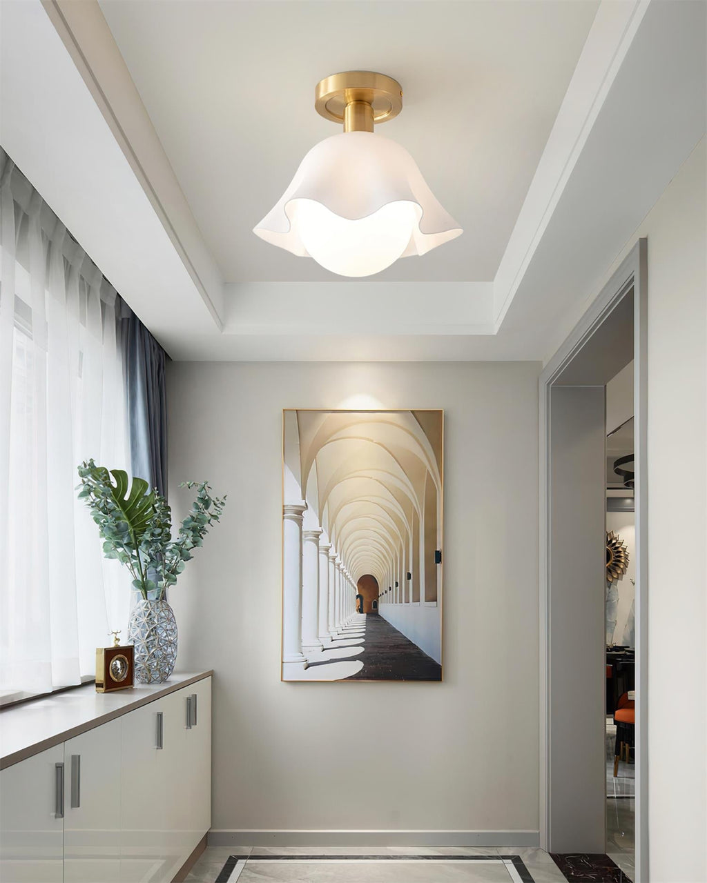Petalia Semi-Flush Mount Ceiling Light