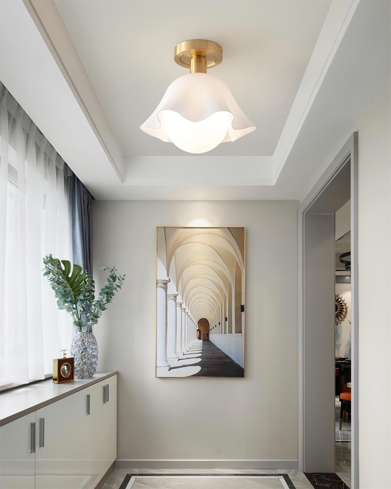 Petalia Semi-Flush Mount Ceiling Light